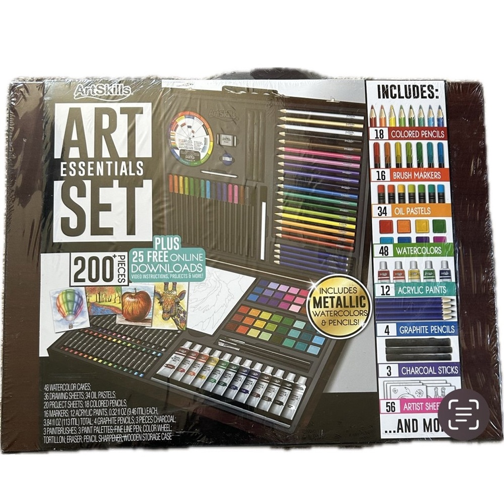 ArtSkills Art Essentials Set with Metallic Watercolors
